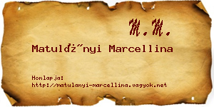 Matulányi Marcellina névjegykártya
